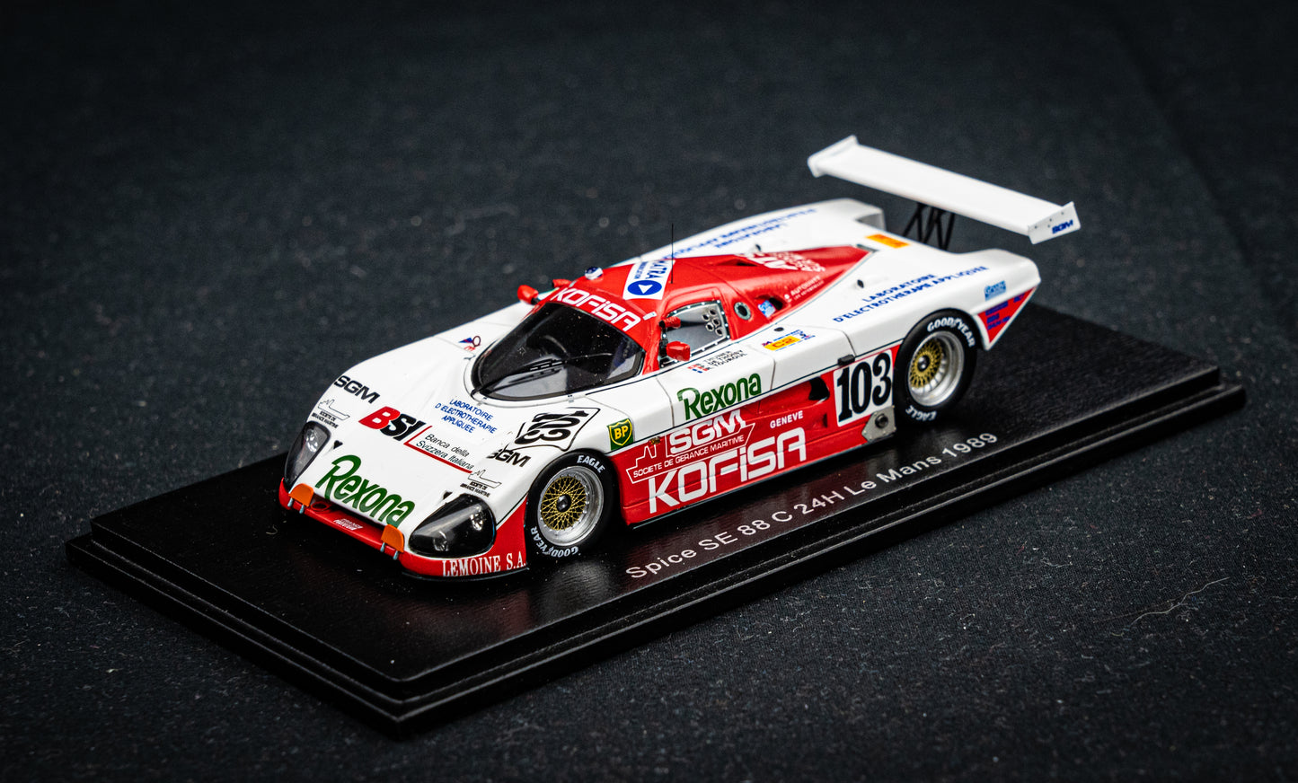 Spice SE 88 C #103 Thuner / de Thoisy / Touroul - 24h LeMans 1989 - Spark 1:43