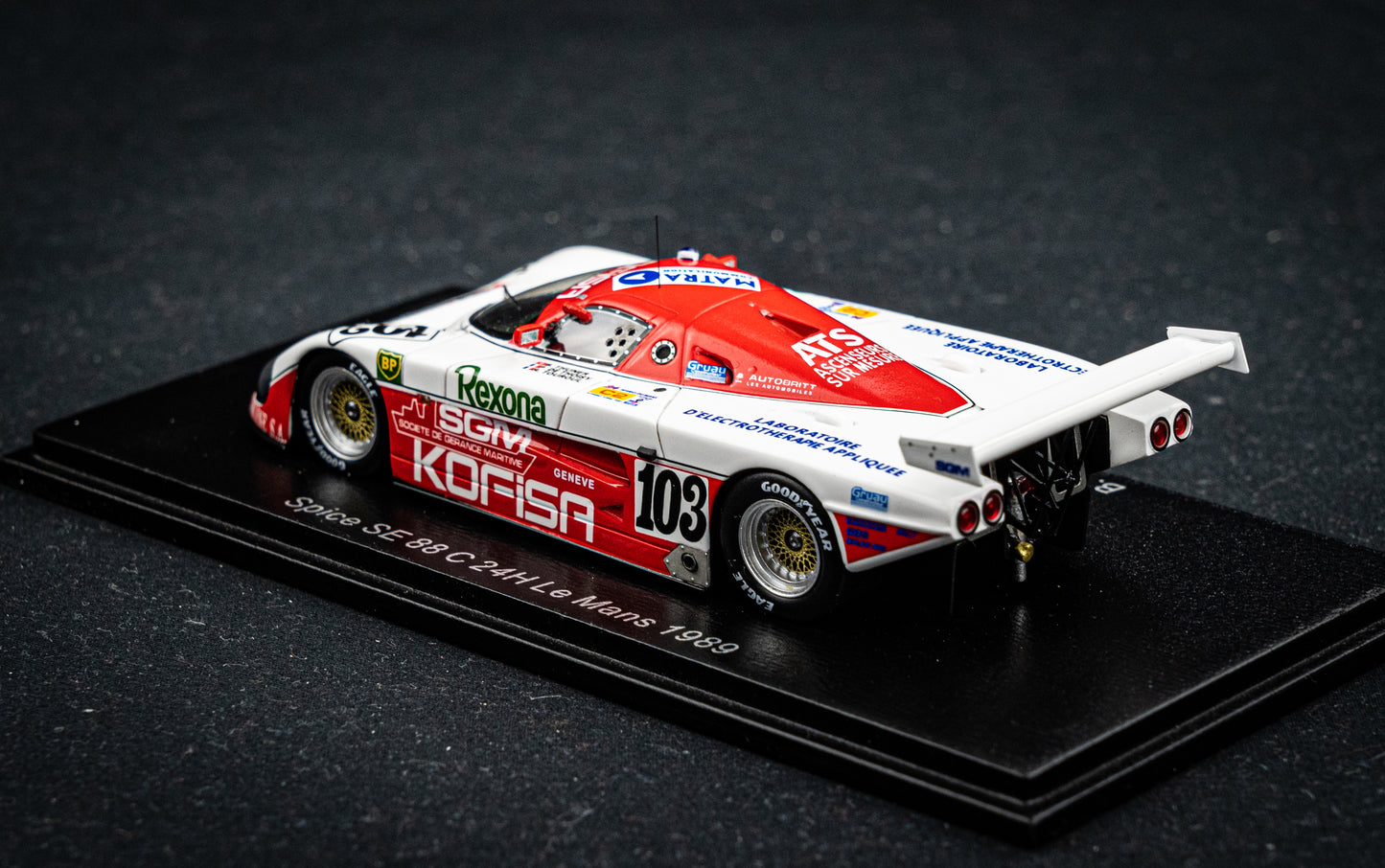 Spice SE 88 C #103 Thuner / de Thoisy / Touroul - 24h LeMans 1989 - Spark 1:43