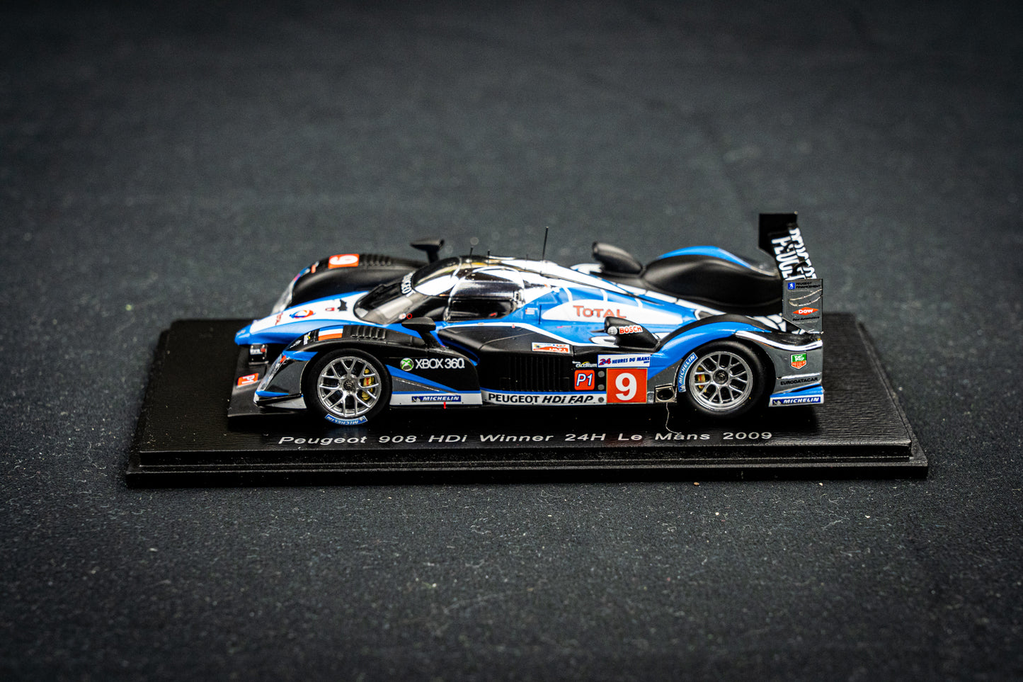 Peugeot 908 HDI no.9 Brabham / Gene / Wurz - Sieger 24h LeMans 2009 - Spark 1:43