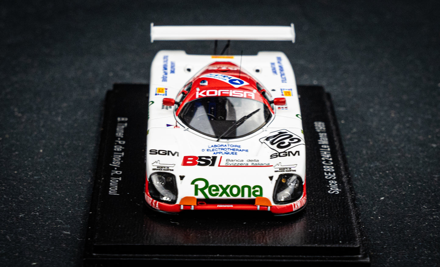Spice SE 88 C #103 Thuner / de Thoisy / Touroul - 24h LeMans 1989 - Spark 1:43