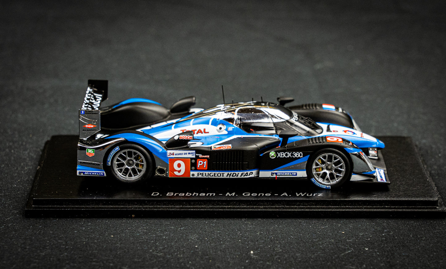 Peugeot 908 HDI no.9 Brabham / Gene / Wurz - Sieger 24h LeMans 2009 - Spark 1:43