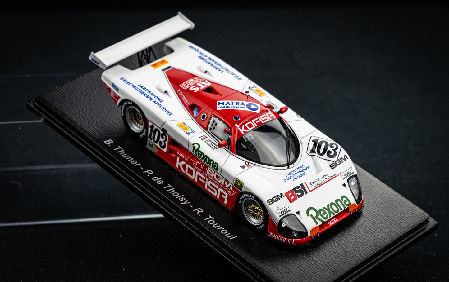 Spice SE 88 C #103 Thuner / de Thoisy / Touroul - 24h LeMans 1989 - Spark 1:43