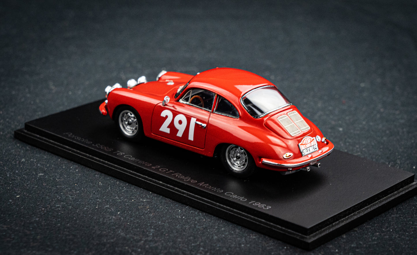 Porsche 356B T6 Carrera 2 GT #291 Walter / Stock - Rallye Monte Carlo 1963 - Spark 1:43