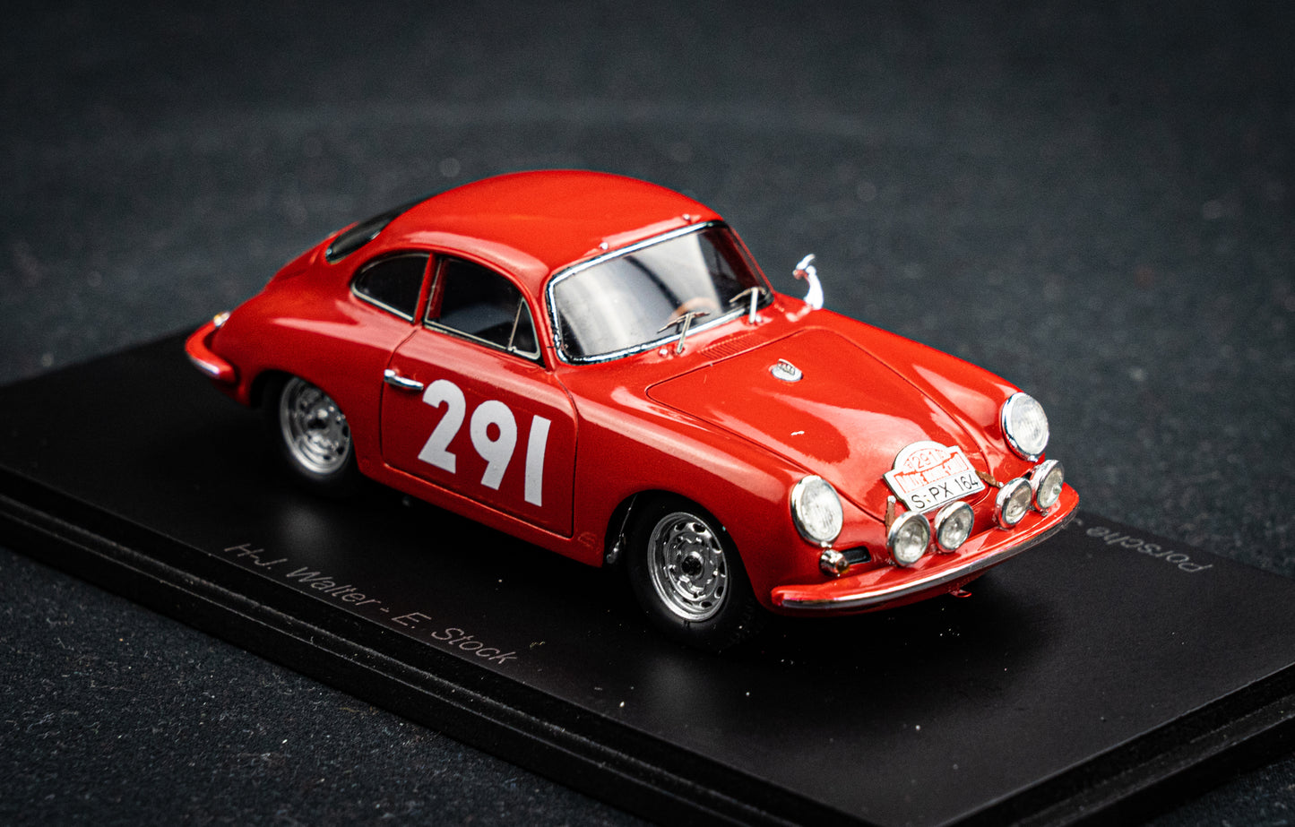 Porsche 356B T6 Carrera 2 GT #291 Walter / Stock - Rallye Monte Carlo 1963 - Spark 1:43