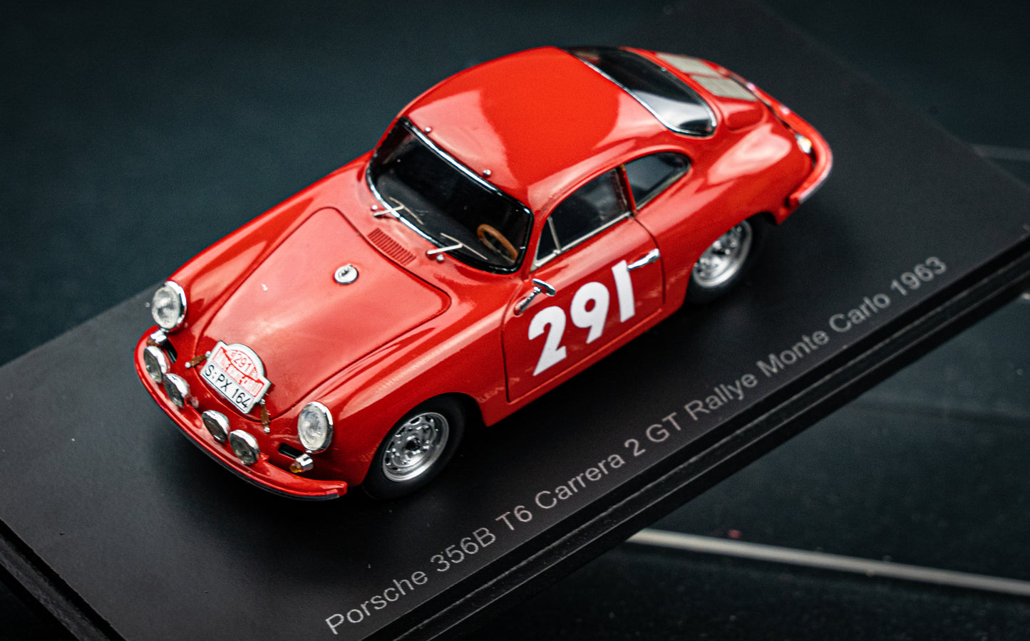 Porsche 356B T6 Carrera 2 GT #291 Walter / Stock - Rallye Monte Carlo 1963 - Spark 1:43