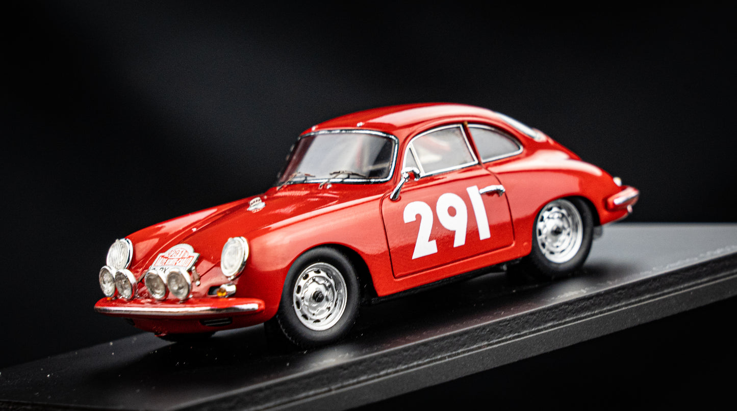 Porsche 356B T6 Carrera 2 GT #291 Walter / Stock - Rallye Monte Carlo 1963 - Spark 1:43