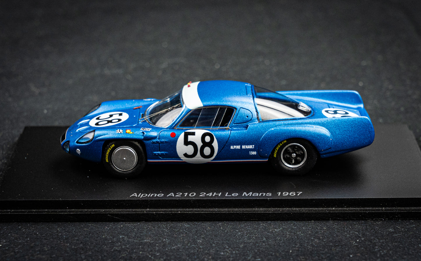 Alpine A210 #58 P. Vidal / L. Cella - 24h LeMans 1967 - Spark 1:43