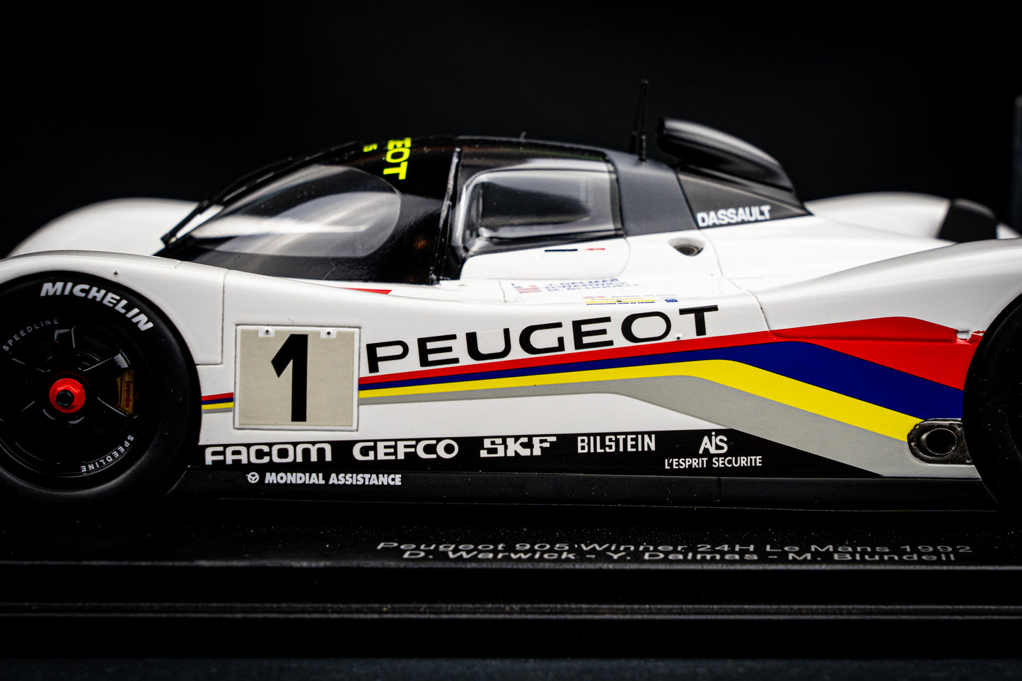 Peugeot 905 #1 Warwick / Dalmas / Blundell - Sieger 24h LeMans 1992, Spark 1:18