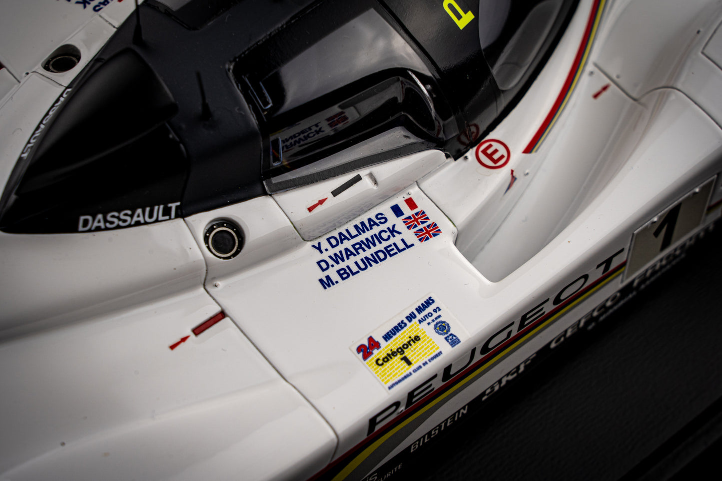 Peugeot 905 #1 Warwick / Dalmas / Blundell - Sieger 24h LeMans 1992, Spark 1:18
