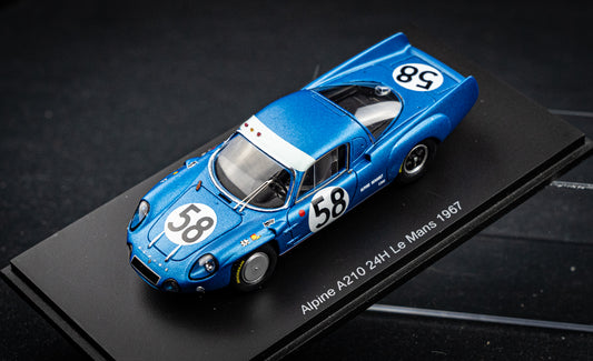 Alpine A210 #58 P. Vidal / L. Cella - 24h LeMans 1967 - Spark 1:43