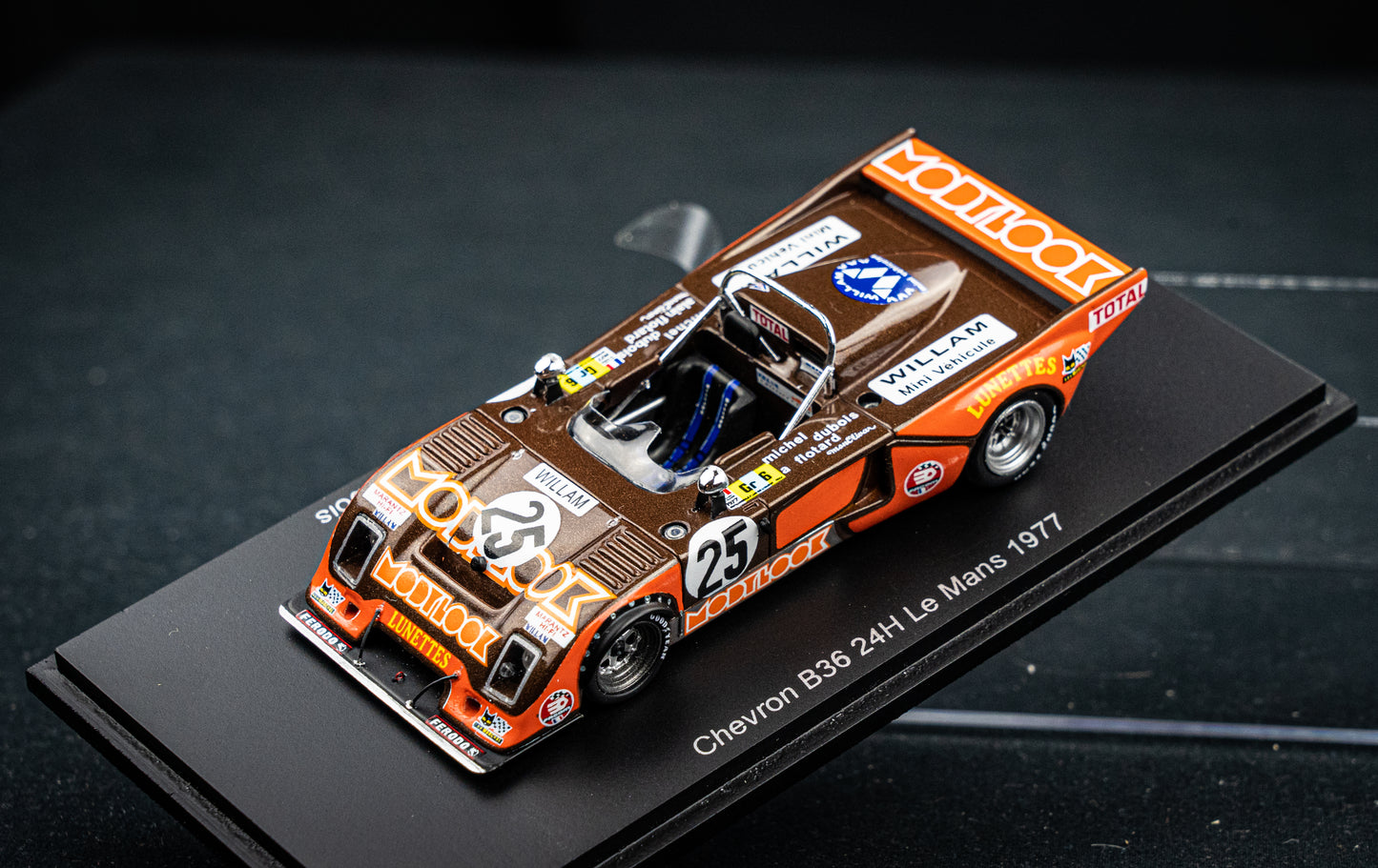 Chevron B36 #25 Oliver / Flotard / Dubois - 24h LeMans 1977 - Spark 1:43