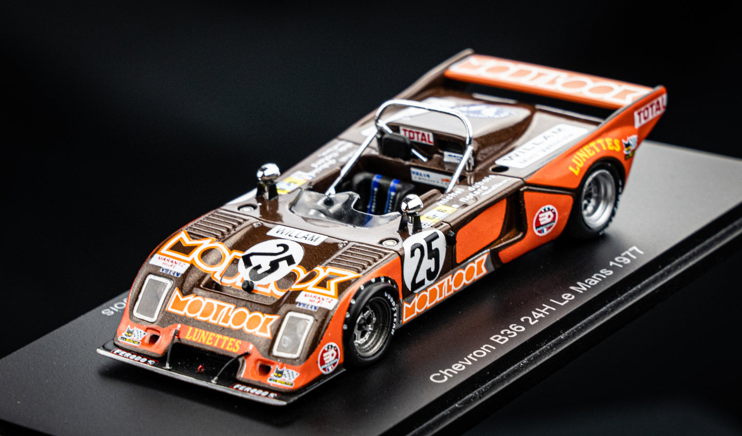 Chevron B36 #25 Oliver / Flotard / Dubois - 24h LeMans 1977 - Spark 1:43