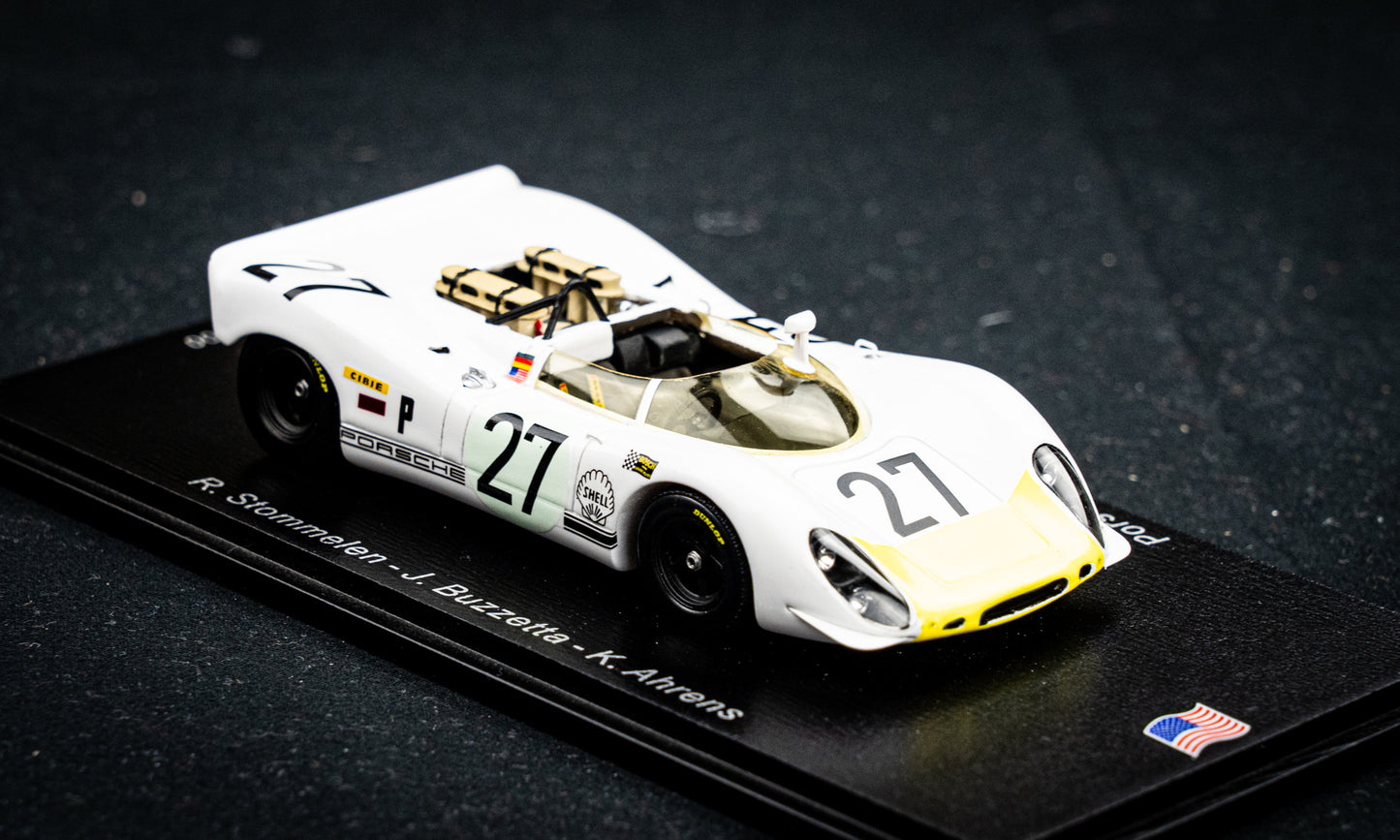 Porsche 908-2 #27 lim. 500 Stk. Stommelen / Buzzetta / Ahrens - 3rd 12h Sebring 1969 - Spark 1:43