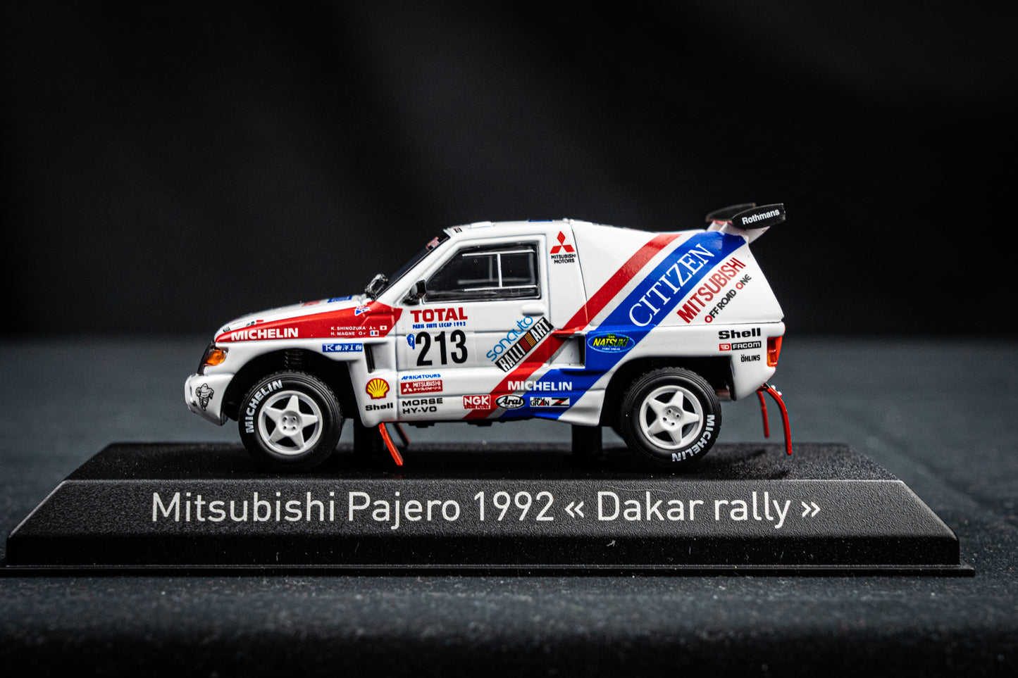 Mitsubishi Pajero #213 K. Shinozuka / H. Magne - 3rd Rallye Paris Dakar 1992 - Norev 1:43
