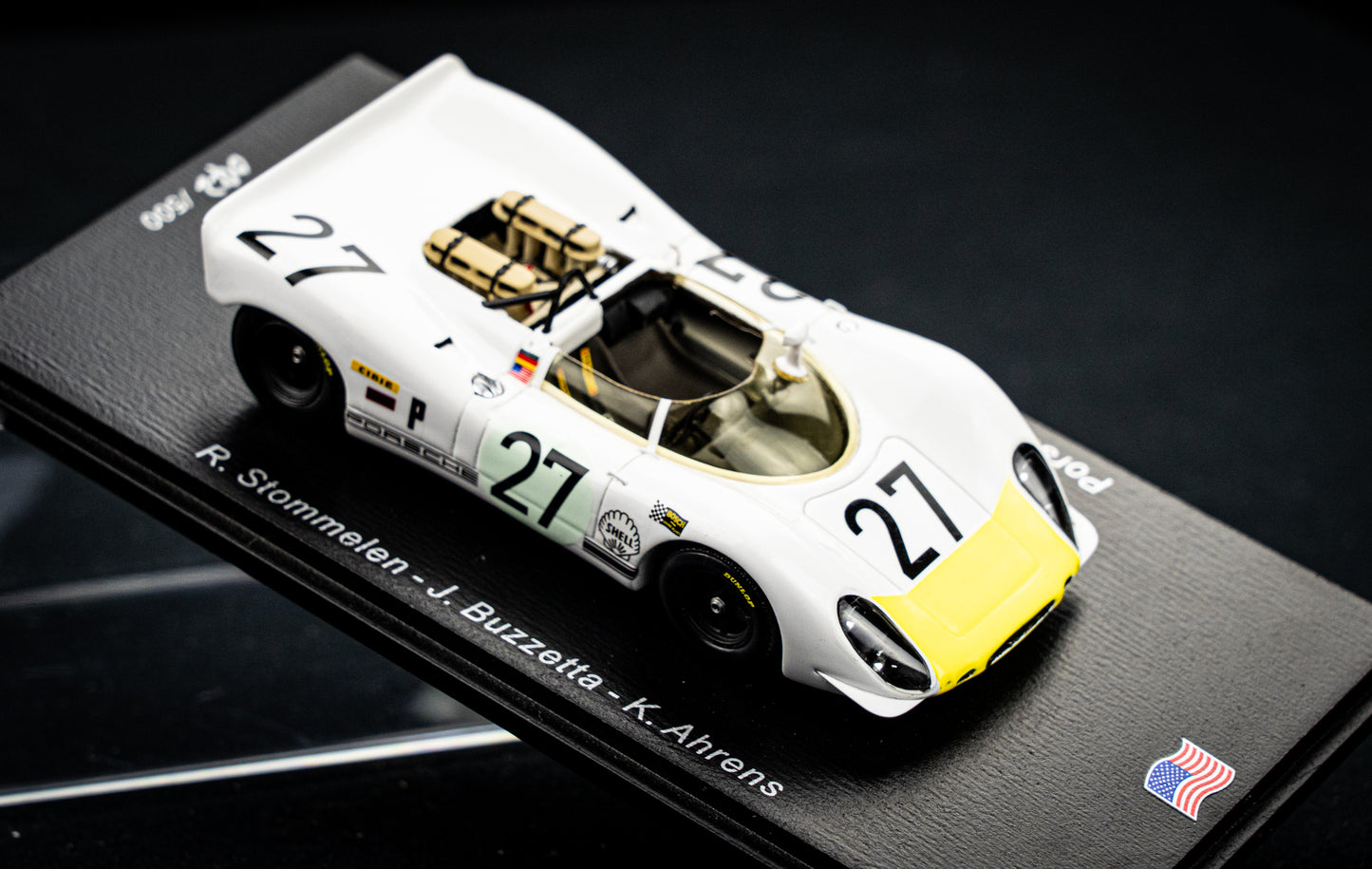 Porsche 908-2 #27 lim. 500 Stk. Stommelen / Buzzetta / Ahrens - 3rd 12h Sebring 1969 - Spark 1:43
