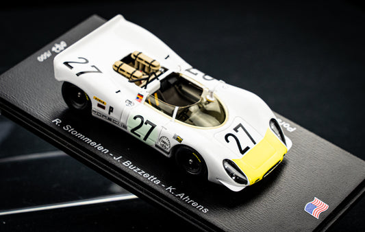 Porsche 908-2 #27 lim. 500 Stk. Stommelen / Buzzetta / Ahrens - 3rd 12h Sebring 1969 - Spark 1:43