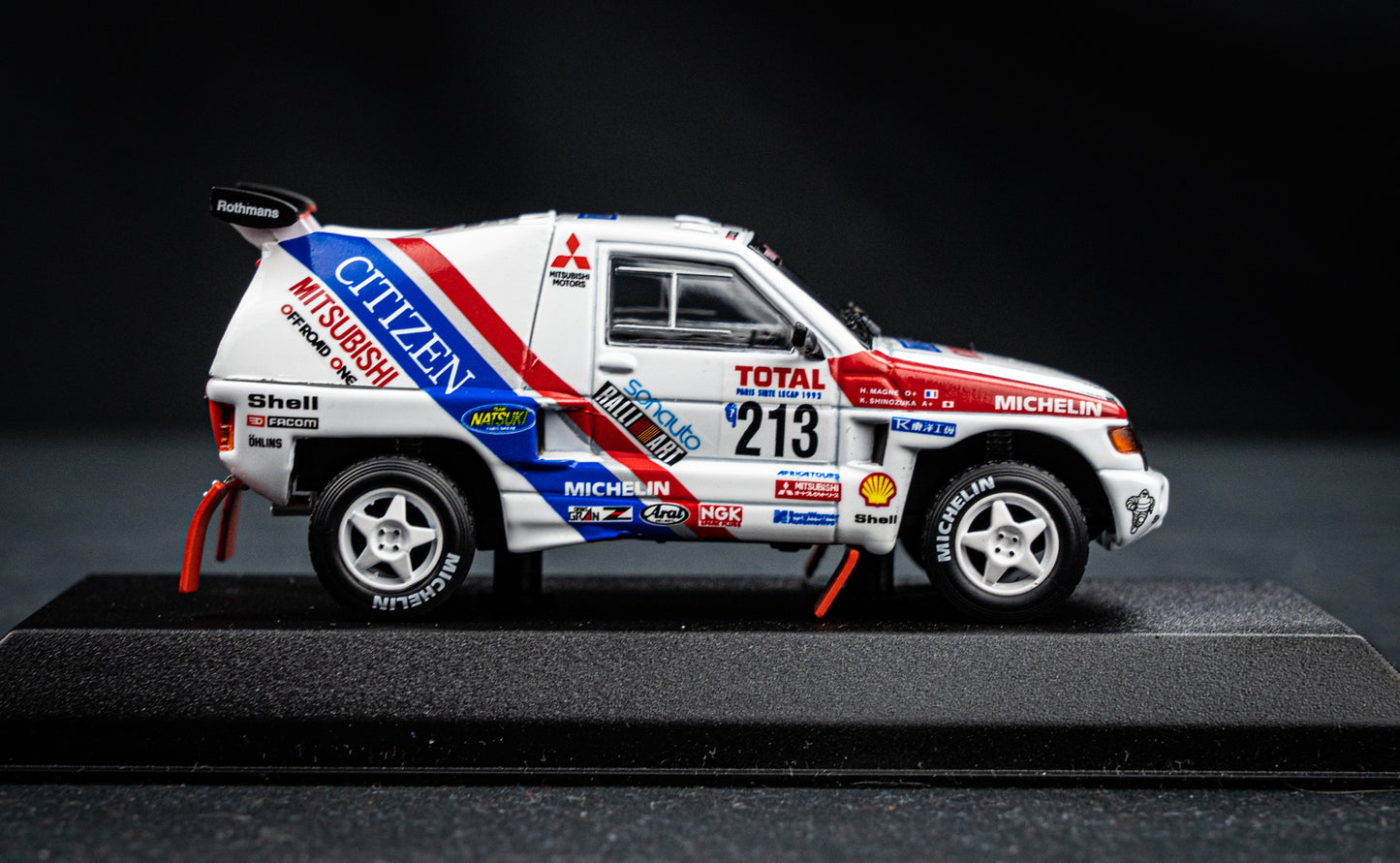 Mitsubishi Pajero #213 K. Shinozuka / H. Magne - 3rd Rallye Paris Dakar 1992 - Norev 1:43