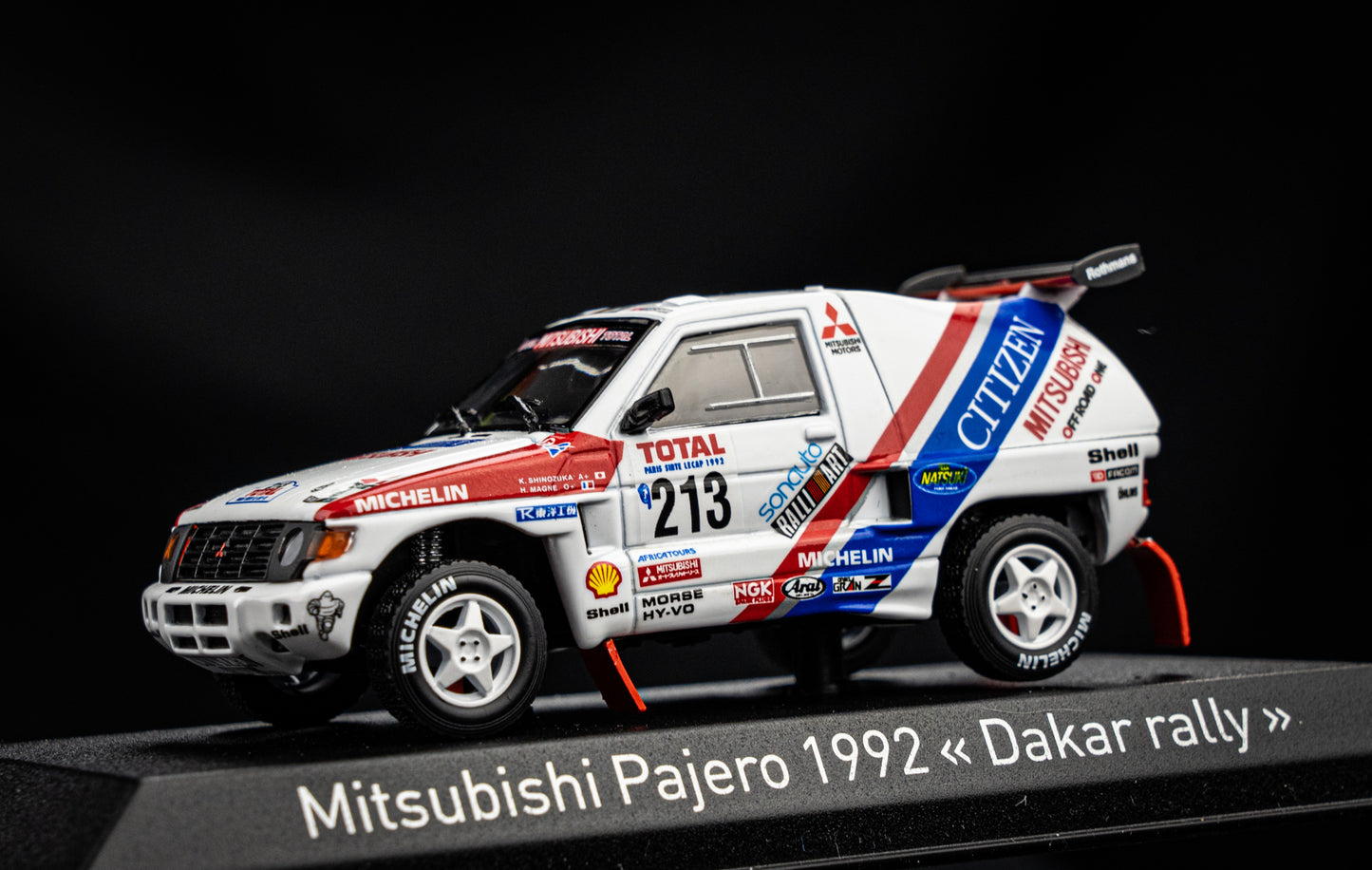 Mitsubishi Pajero #213 K. Shinozuka / H. Magne - 3rd Rallye Paris Dakar 1992 - Norev 1:43