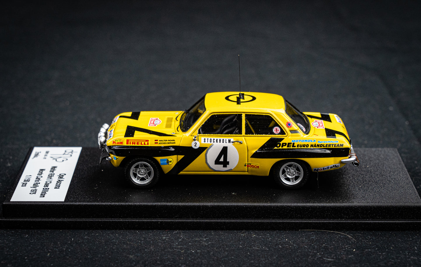 Opel Ascona #4 lim. 1/150 Stk. W. Röhrl /J. Berger - Rallye Monte Carlo 75 DSN