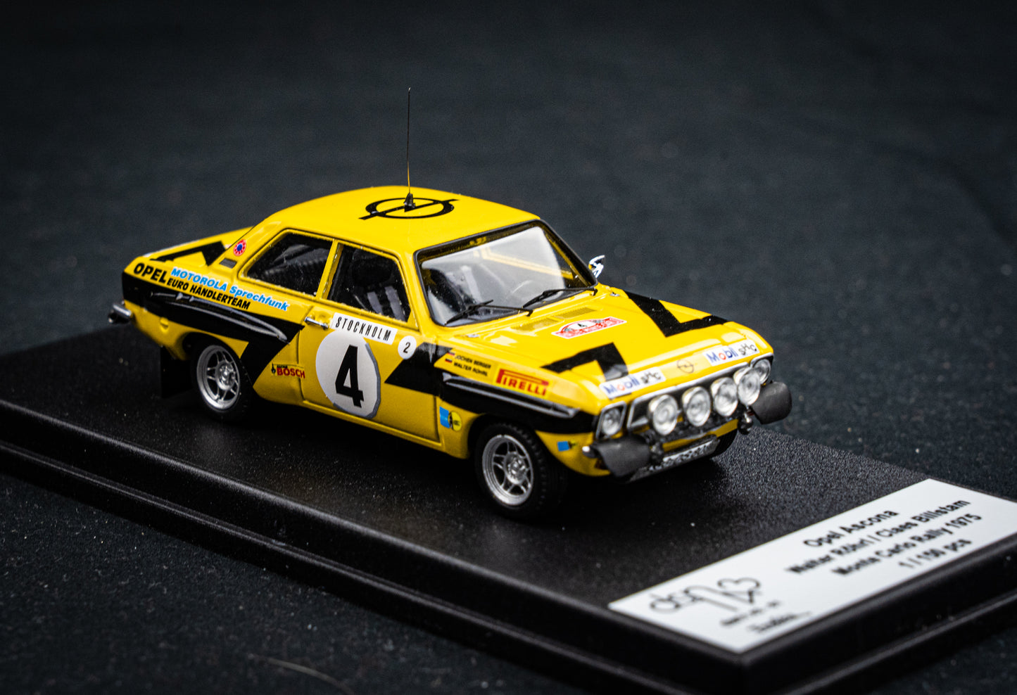 Opel Ascona #4 lim. 1/150 Stk. W. Röhrl /J. Berger - Rallye Monte Carlo 75 DSN