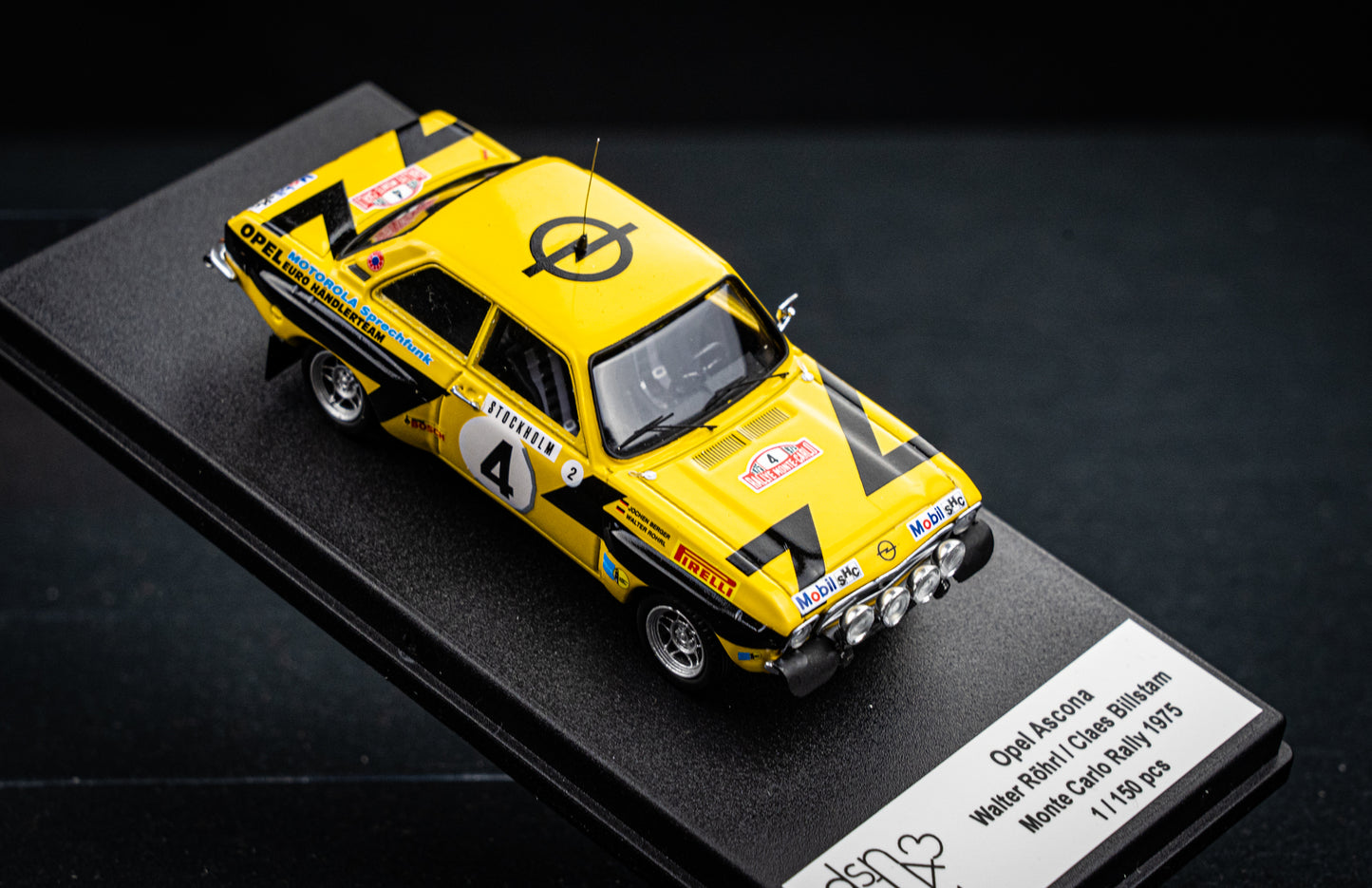 Opel Ascona #4 lim. 1/150 Stk. W. Röhrl /J. Berger - Rallye Monte Carlo 75 DSN