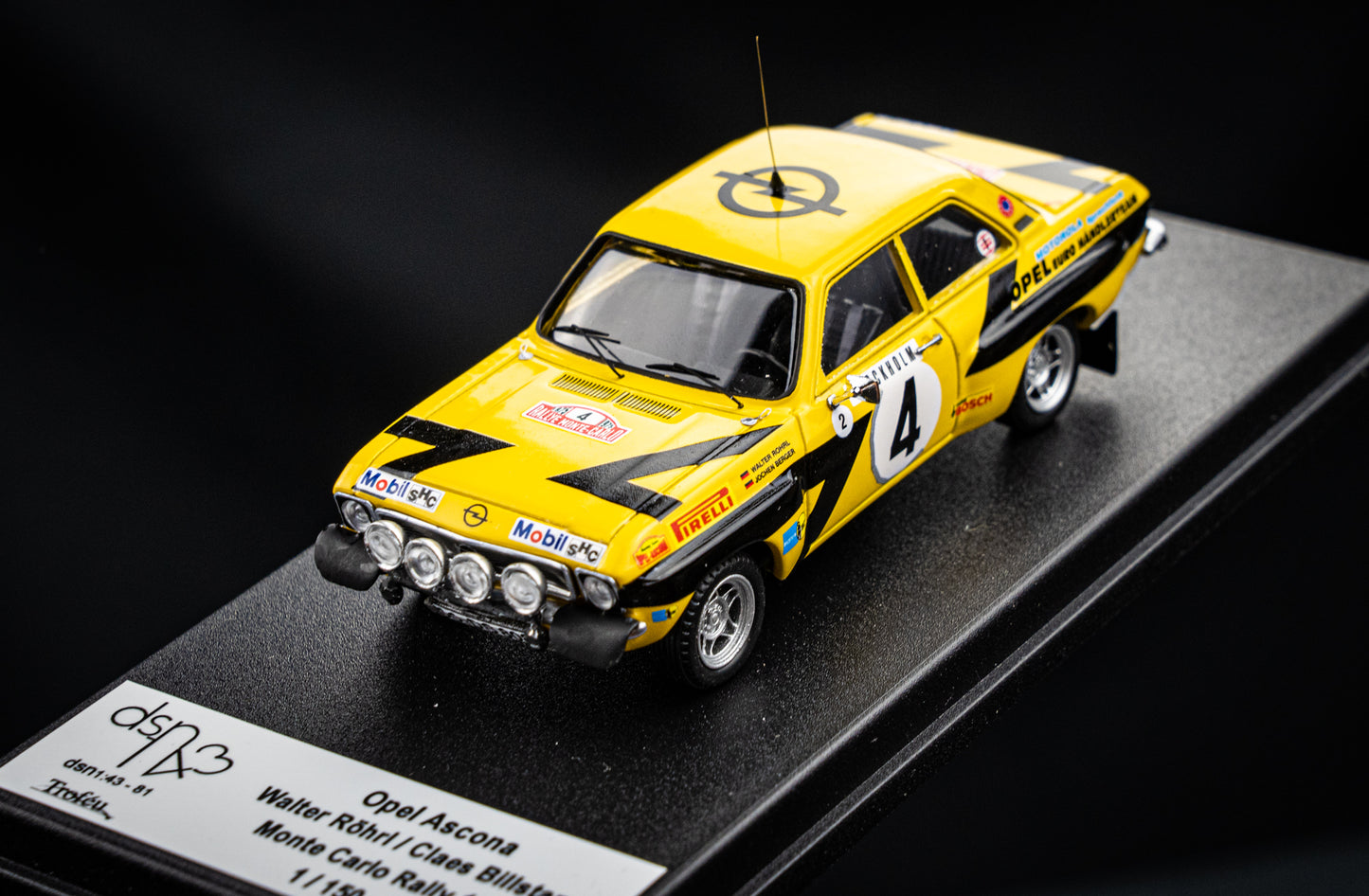 Opel Ascona #4 lim. 1/150 Stk. W. Röhrl /J. Berger - Rallye Monte Carlo 75 DSN