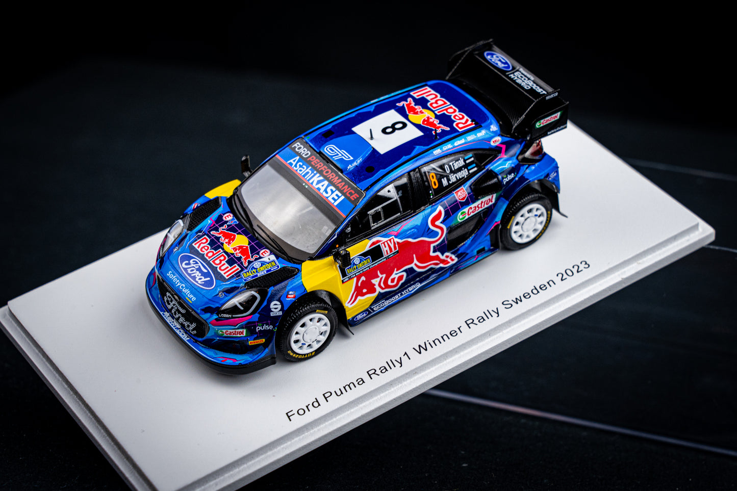 Ford Puma Rallye1 #8 O. Tänak / M. Järveoja - Winner Rallye Schweden 2023 - Spark 1:43