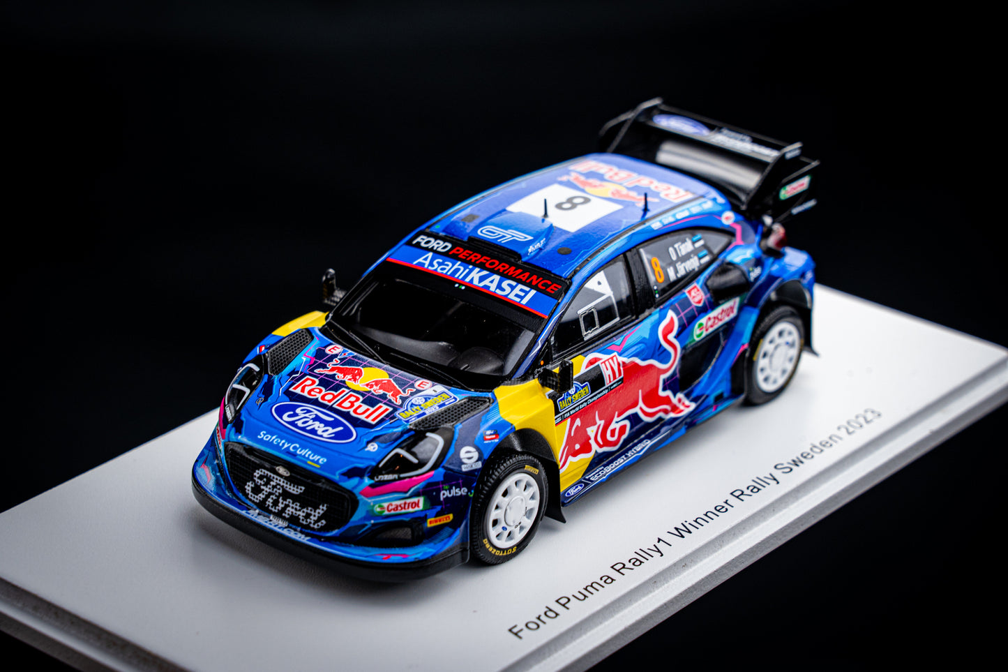Ford Puma Rallye1 #8 O. Tänak / M. Järveoja - Winner Rallye Schweden 2023 - Spark 1:43