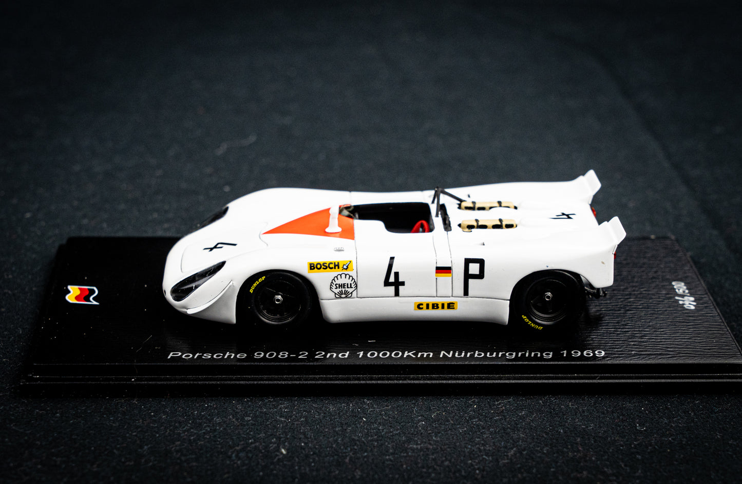 Porsche 908-2 #4 lim. 500 Stk. R. Stommelen / H. Herrmann - 2nd 1000km Nürburgring 1969 - Spark 1:43