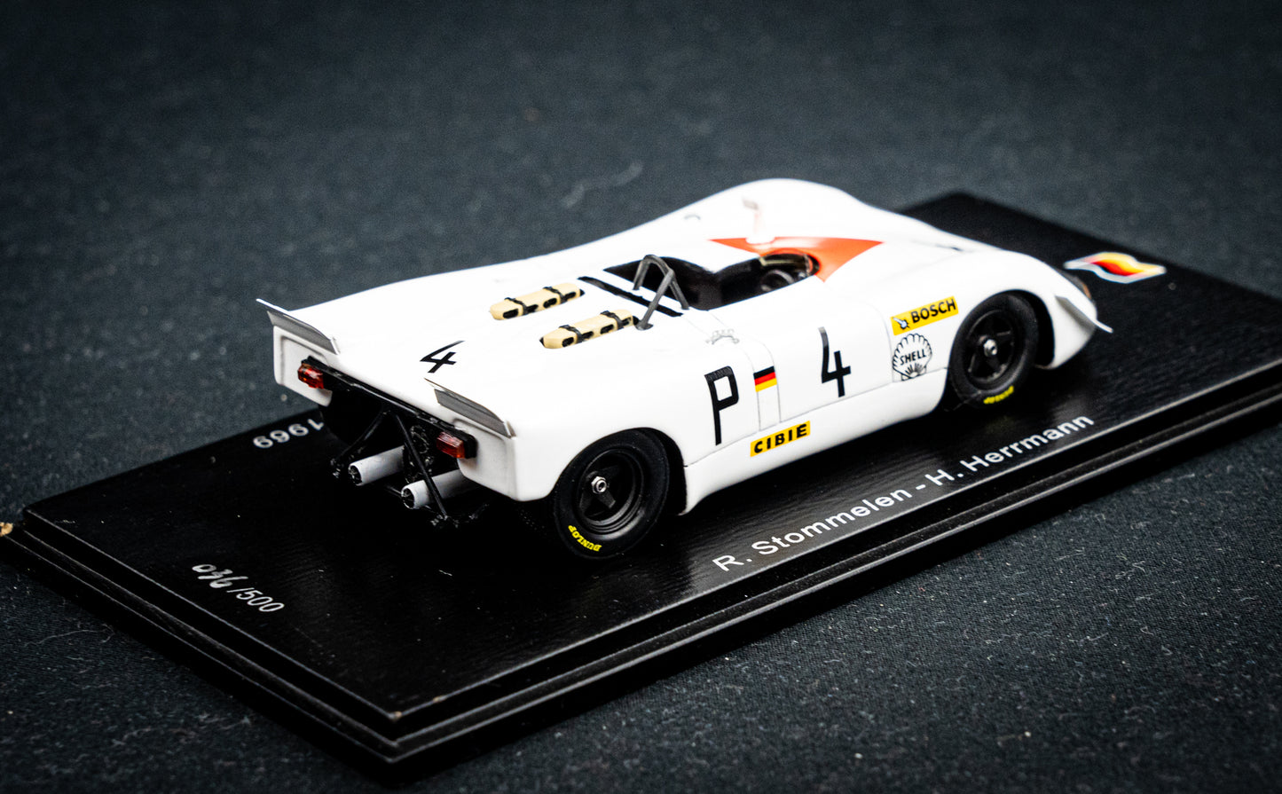 Porsche 908-2 #4 lim. 500 Stk. R. Stommelen / H. Herrmann - 2nd 1000km Nürburgring 1969 - Spark 1:43