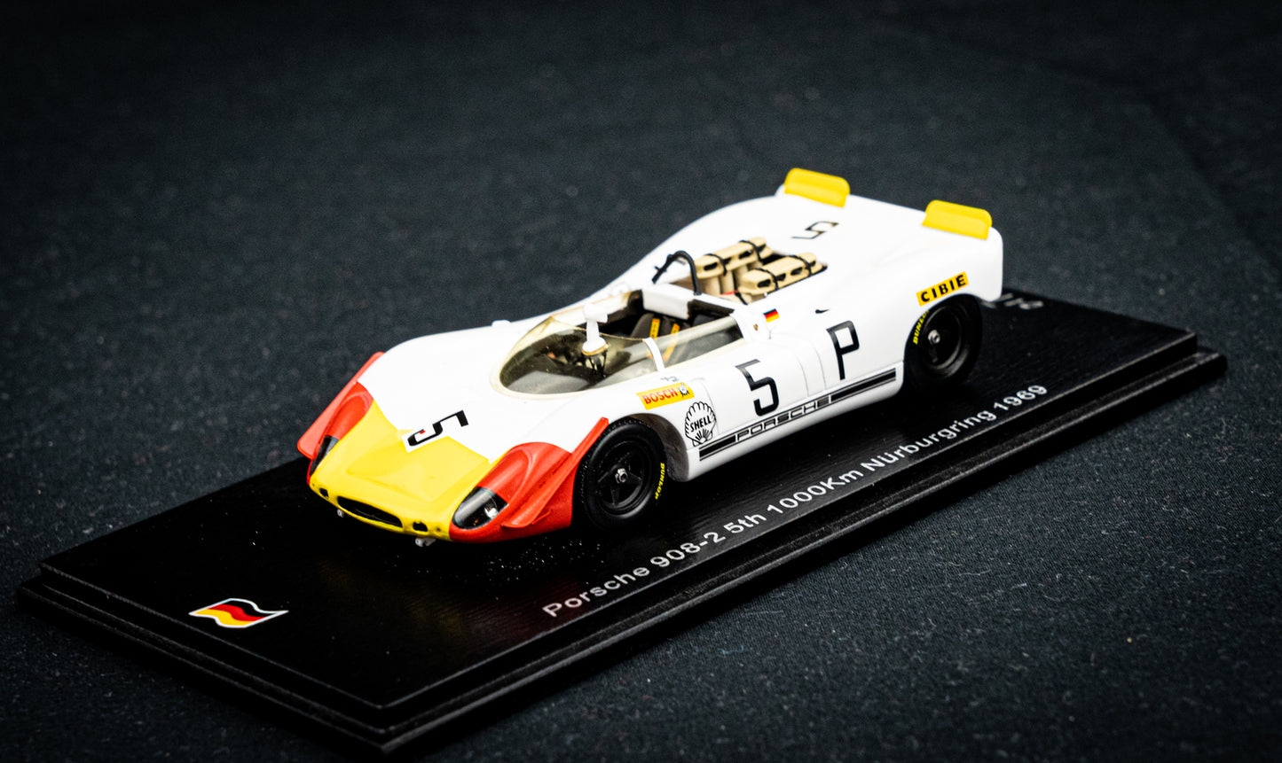 Porsche 908-2 #5 lim. 700 Stk. W. Kauhsen / K. von Wendt - 5th 1000km Nürburgring 1969 - Spark 1:43