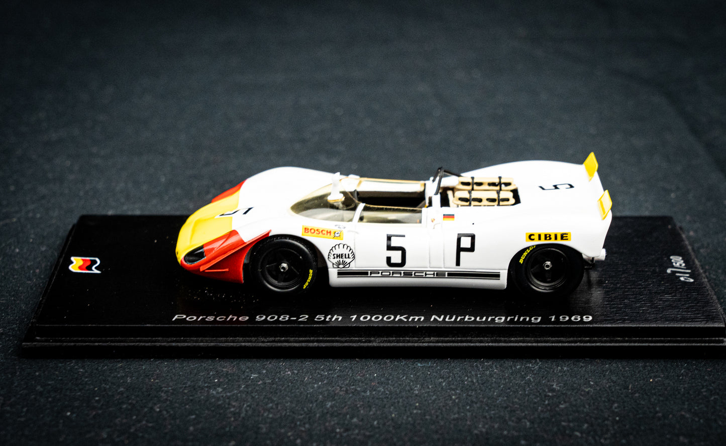 Porsche 908-2 #5 lim. 700 Stk. W. Kauhsen / K. von Wendt - 5th 1000km Nürburgring 1969 - Spark 1:43