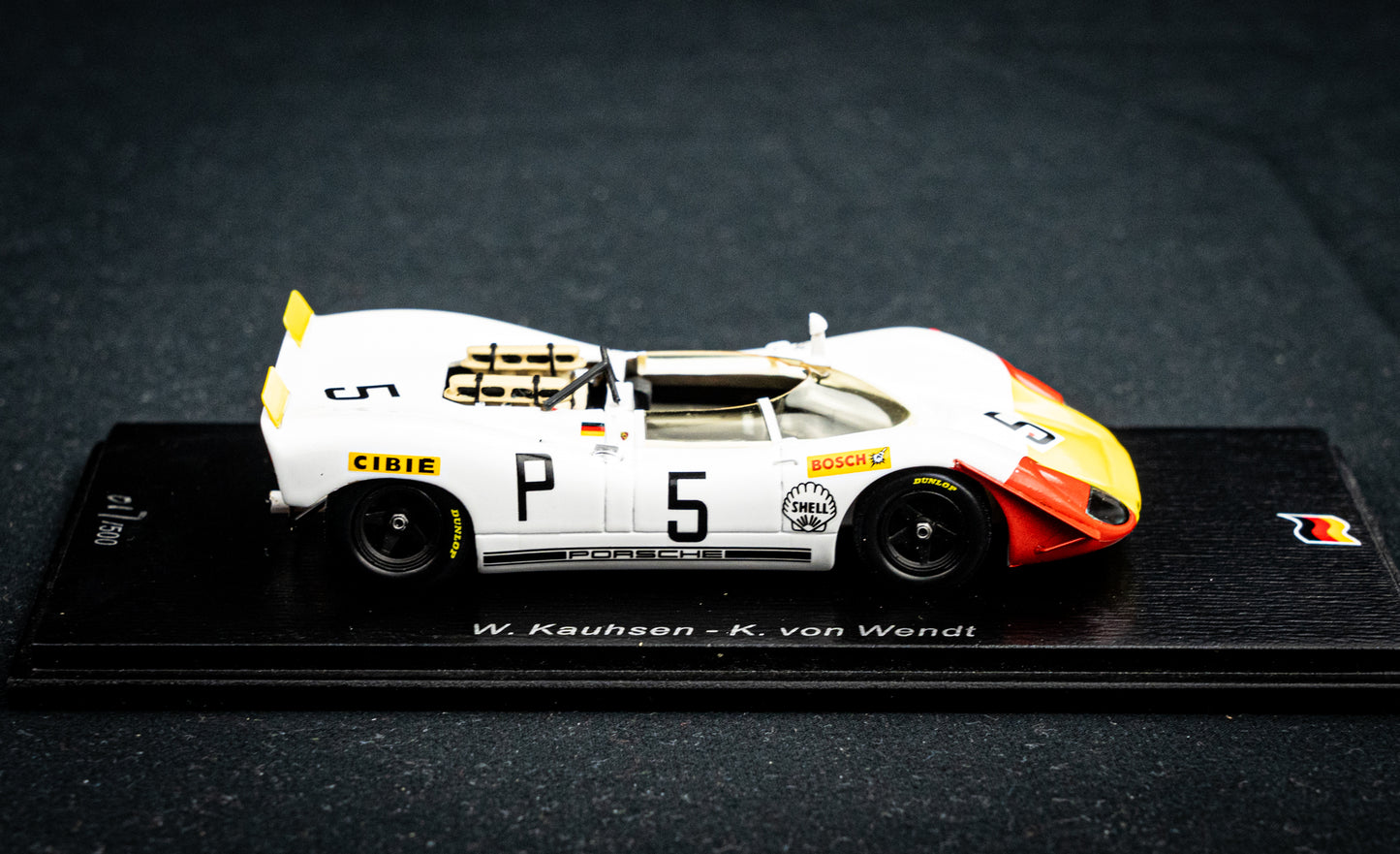 Porsche 908-2 #5 lim. 700 Stk. W. Kauhsen / K. von Wendt - 5th 1000km Nürburgring 1969 - Spark 1:43
