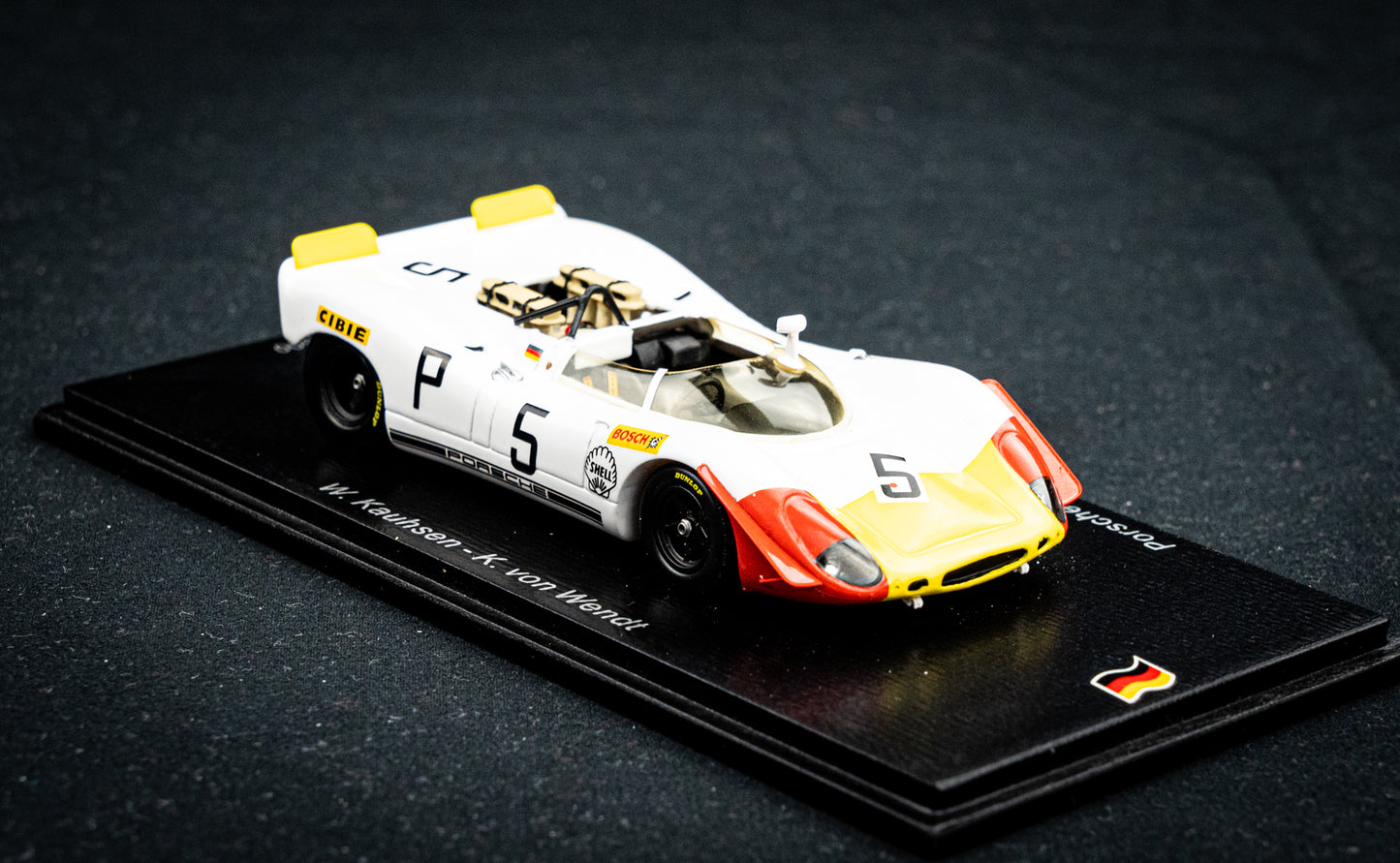 Porsche 908-2 #5 lim. 700 Stk. W. Kauhsen / K. von Wendt - 5th 1000km Nürburgring 1969 - Spark 1:43