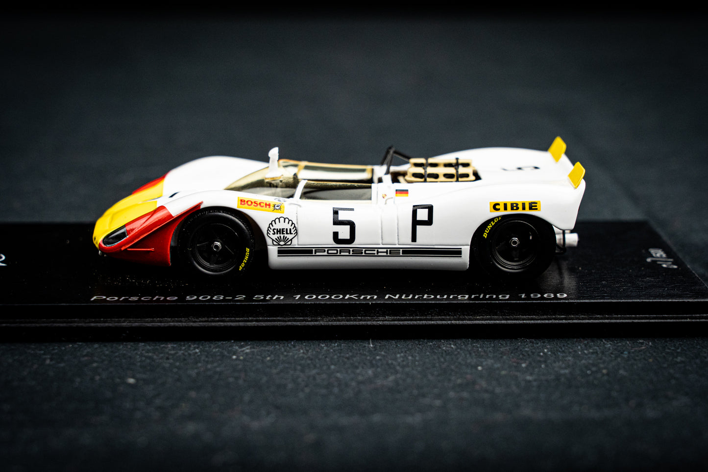 Porsche 908-2 #5 lim. 700 Stk. W. Kauhsen / K. von Wendt - 5th 1000km Nürburgring 1969 - Spark 1:43
