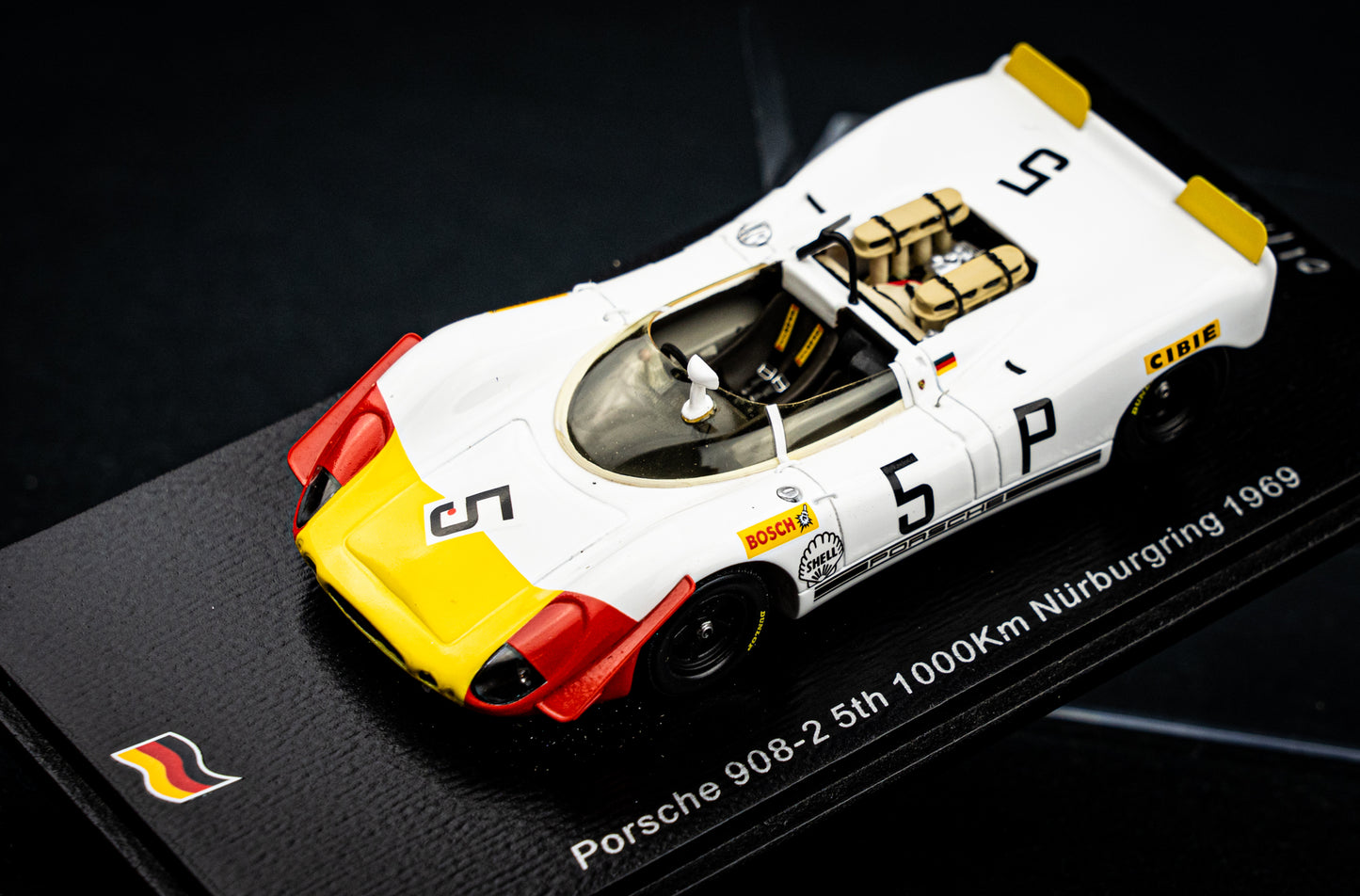 Porsche 908-2 #5 lim. 700 Stk. W. Kauhsen / K. von Wendt - 5th 1000km Nürburgring 1969 - Spark 1:43