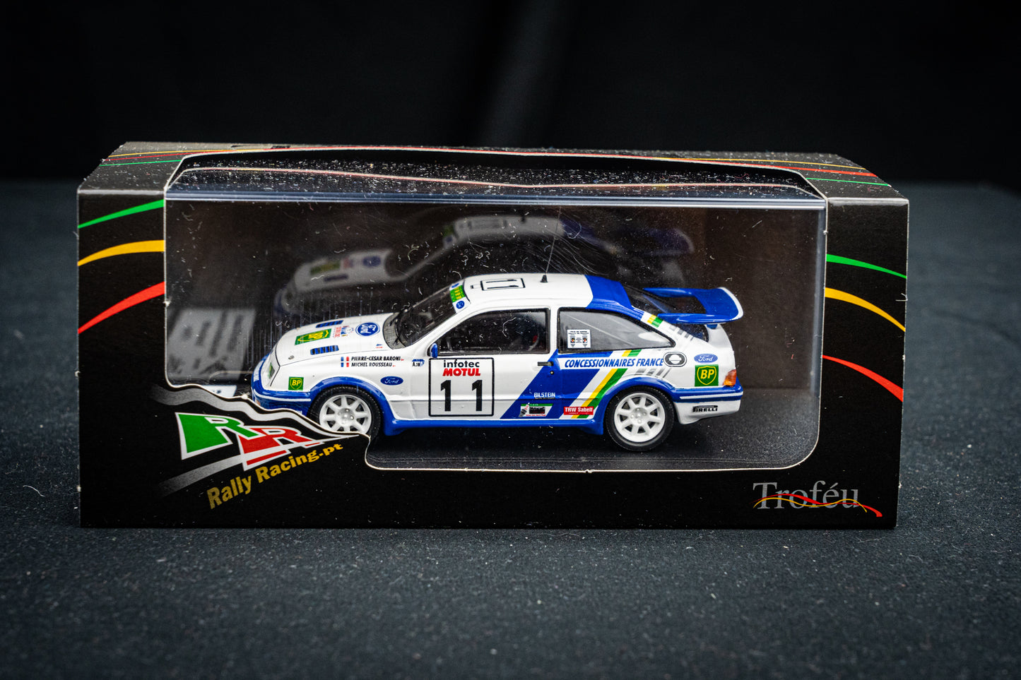 Ford Sierra RS Cosworth #11 lim. 1/150 Stk. Baroni / Rousseau - Tour de Corse 1989 - Trofeu 1:43