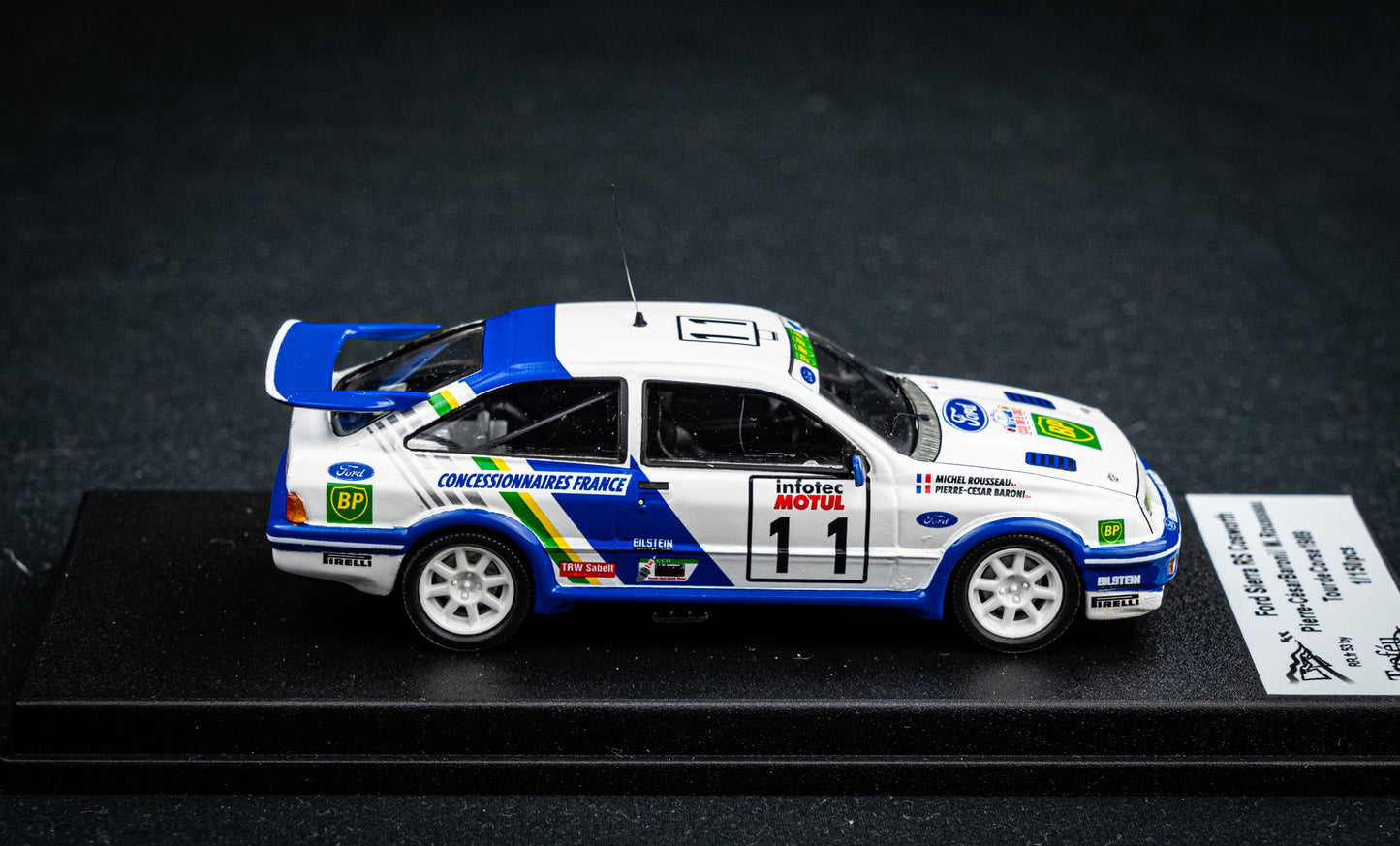 Ford Sierra RS Cosworth #11 lim. 1/150 Stk. Baroni / Rousseau - Tour de Corse 1989 - Trofeu 1:43