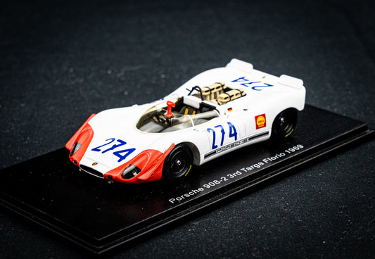 Porsche 908-2 #274 R. Stommelen / H. Herrmann - 3rd Targa Florio 1969 - Spark 1:43