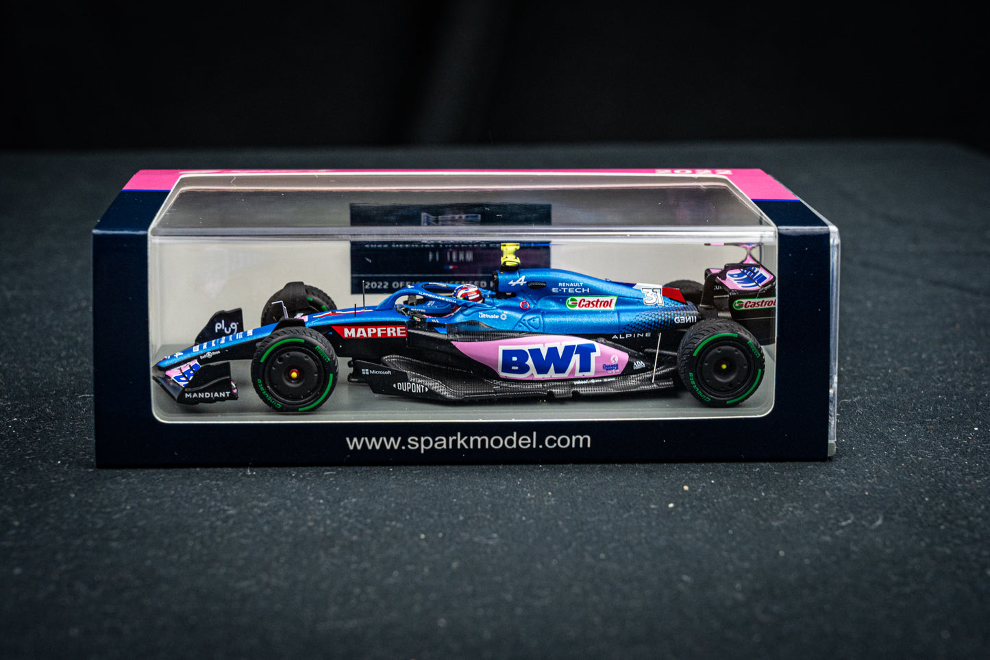 Esteban Ocon - BWT Alpine A522 #31 4th Japanese GP 2022, Spark 1:43