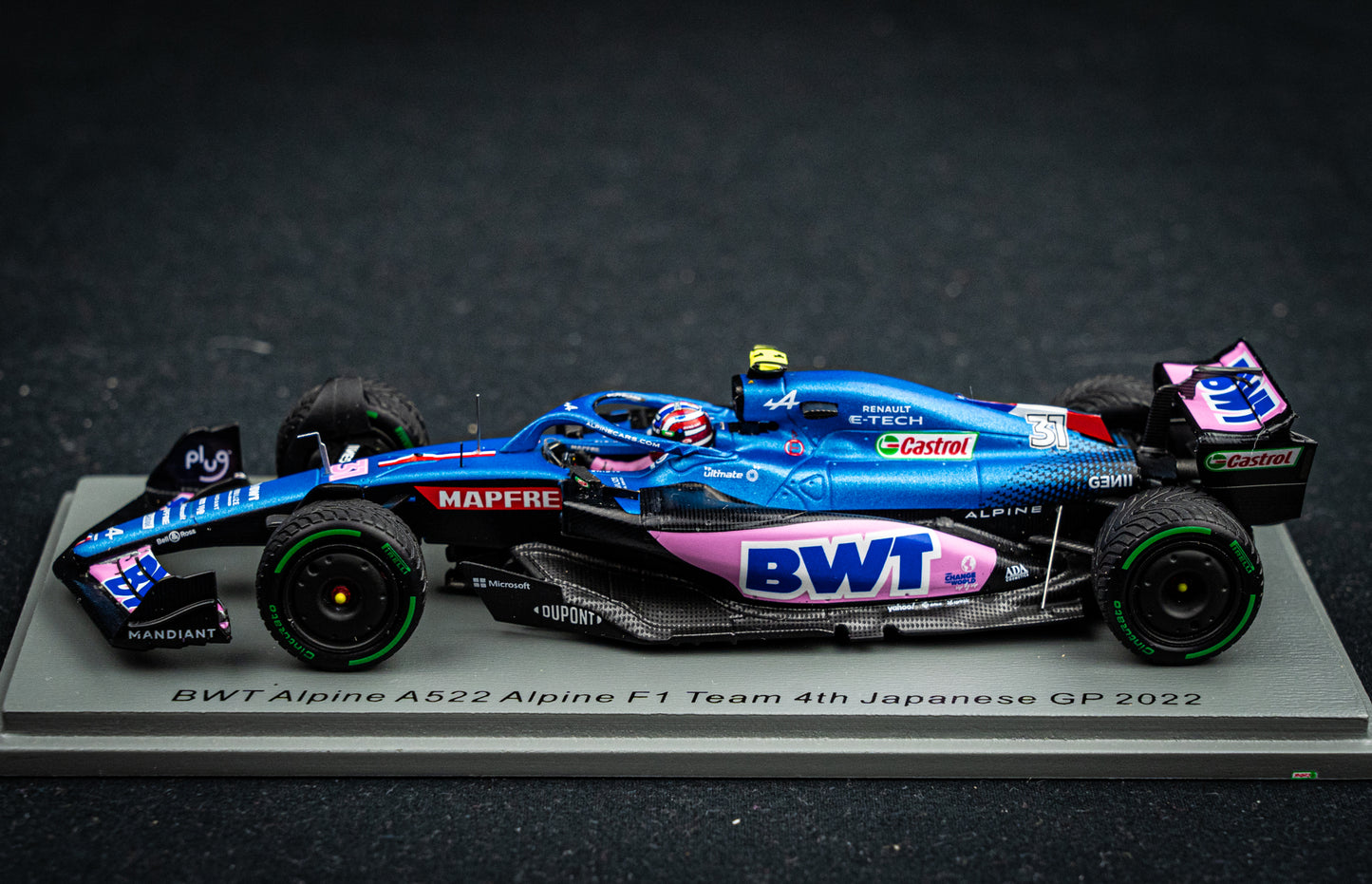 Esteban Ocon - BWT Alpine A522 #31 4th Japanese GP 2022, Spark 1:43