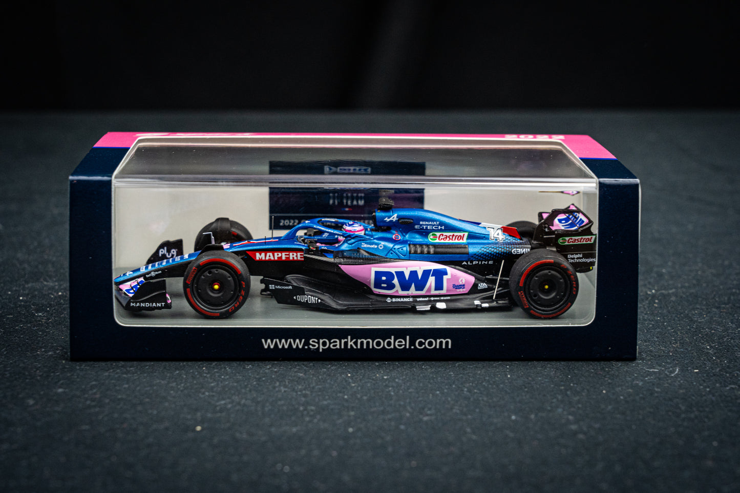 Fernando Alonso - BWT Alpine A522 #14 5th GP Brasilien 2022, Spark 1:43