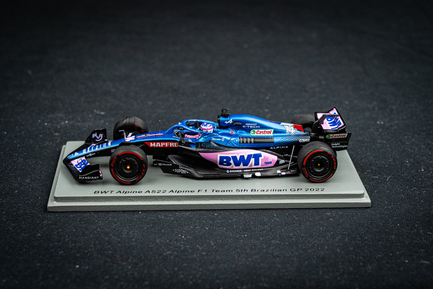 Fernando Alonso - BWT Alpine A522 #14 5th GP Brasilien 2022, Spark 1:43