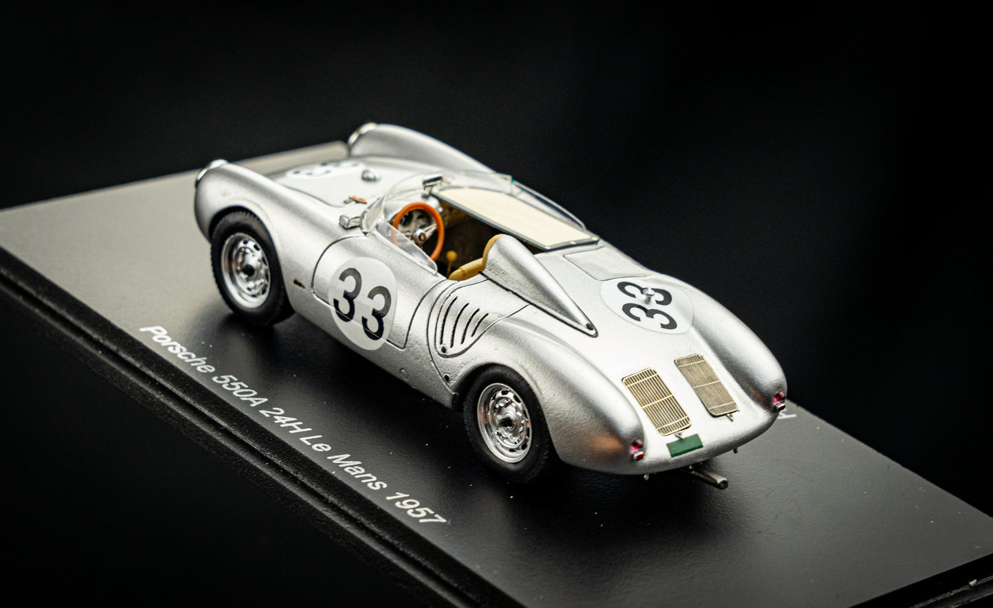 Porsche 550A #33 H. Herrmann / R.V. Frankenberg 24h LeMans 1957 Spark 1:43