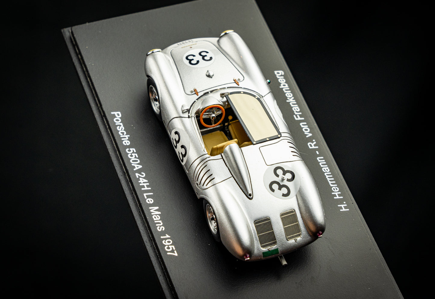 Porsche 550A #33 H. Herrmann / R.V. Frankenberg 24h LeMans 1957 Spark 1:43