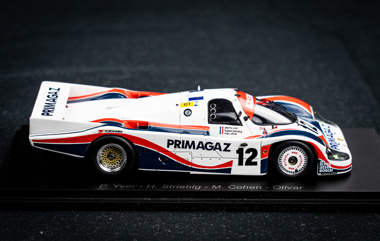 Porsche 956 #12 Yver / Striebig / Cohen - 24h LeMans 1986 1:43 Spark