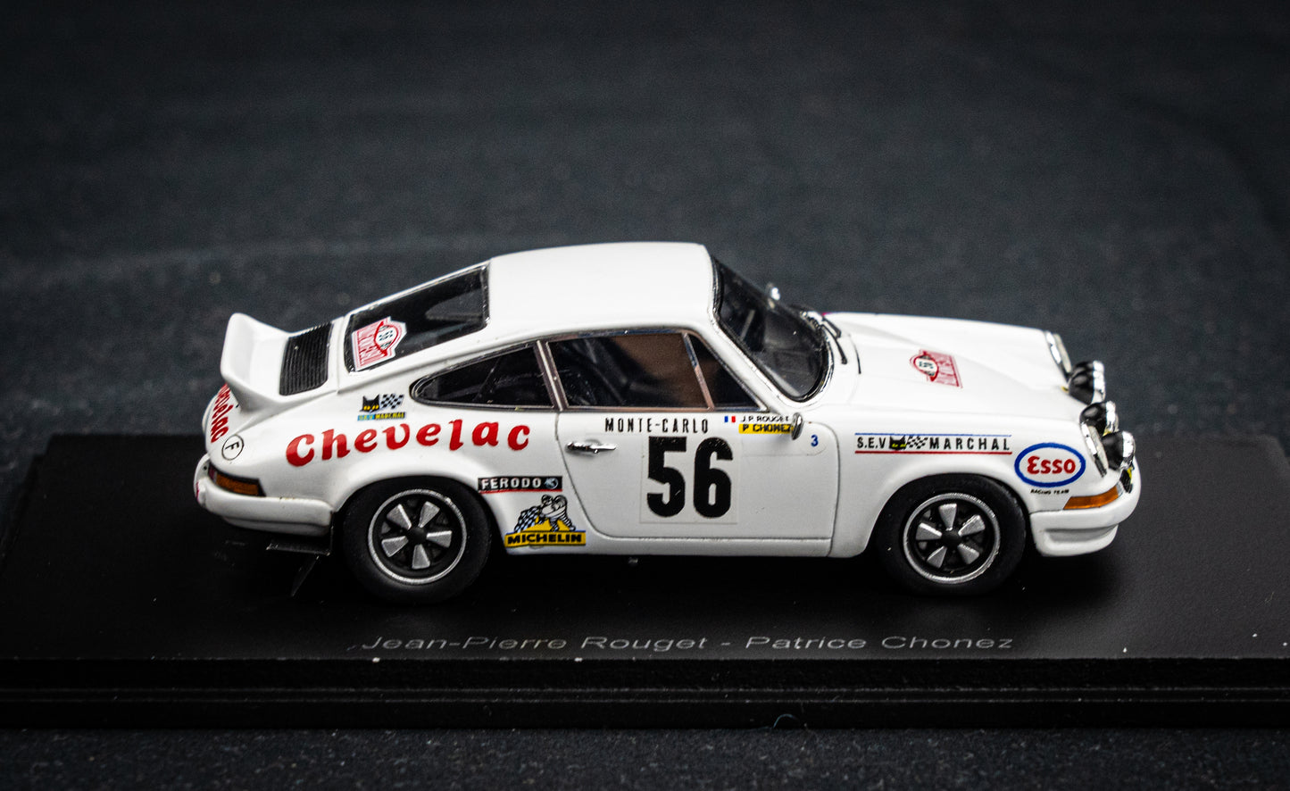 Porsche 911 Carrera RS #56 Rouget / Chonez - 7th Rallye Monte Carlo 1975 - Spark 1:43
