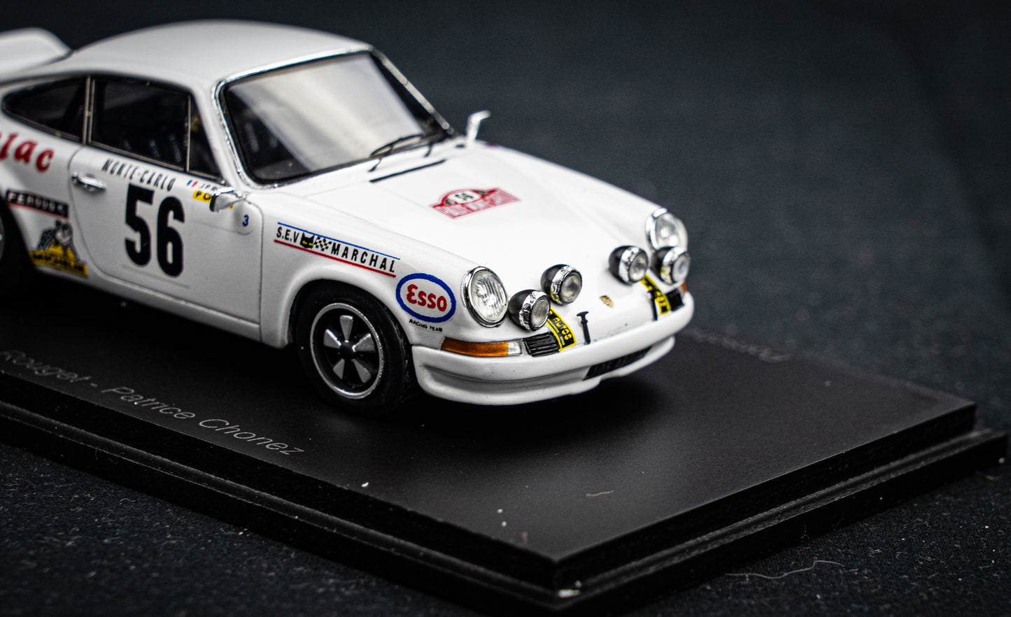 Porsche 911 Carrera RS #56 Rouget / Chonez - 7th Rallye Monte Carlo 1975 - Spark 1:43