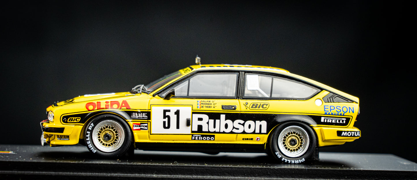 Alfa Romeo Alfetta GTV6 #51 Salam / Perrier / de Thoisy lim. 1/300 24h Spa 1984 Spark 1:43