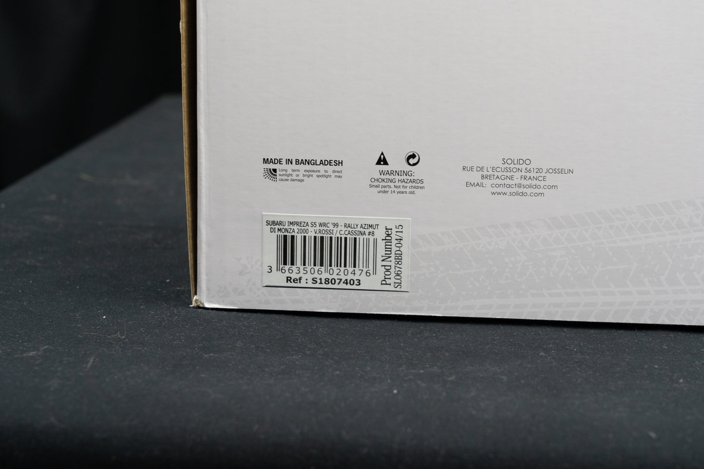 Subaru Impreza WRC S5 #8 V. Rossi / C. Cassina Rallye Azimut Monza 2000 - Solido 1:18